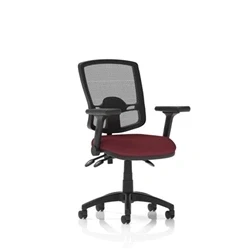 Image of Eclipse Plus III Operator Chair Mesh Back Seat Chilli Adjustable Arms