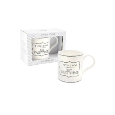 Image of Leonardo &quot;I Wish I Was Out Partying&quot; Premium Beautiful Fine China Tea and Coffee Mug with Boxed Packaging