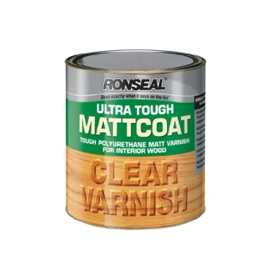 Image of Ronseal UTVMC750 750ml Ultra Tough Internal Clear Mattcoat Varnish