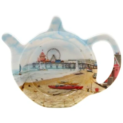 Image of The Leonardo Collection LP94791 Sandy Bay Seaside Beach Huts Small Serving Tray