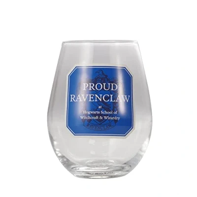 Image of HARRY POTTER Glass Tumbler 325ml Proud Ravenclaw Drinking Gifts Merch