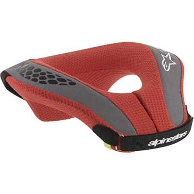 Image of Alpinestars Boy&#039;s Sequence Youth Neck Roll, Black Red, Large/X Large