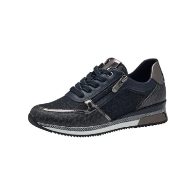Image of MARCO TOZZI Women&#039;s Low Trainers 2 23713 41 Sneaker, Navy Comb, 4 UK