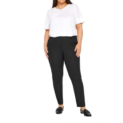 Image of EVANS Tapered Trousers Women&#039;s Plus Size Curve Black