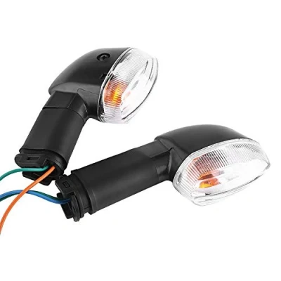 Image of Akozon 12V Motorcycle Turn Signal Light Indicator Lamp Replacement for YZF R1 R6 FZ1 FZ6(White)