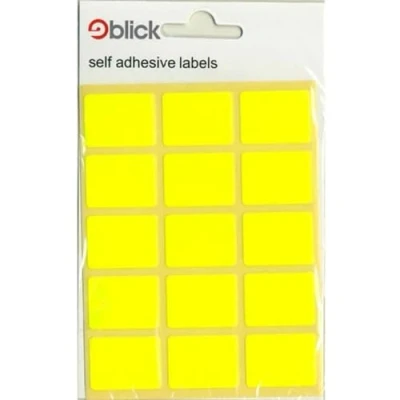 Image of Blick Labels, Yellow, Self Adhesive Stickers, Rectangular, 19mm x 25mm, 105 for Home, Office, Family, School, Holiday Calendar Organising, Planner, Rewards Chart, Colour Coding