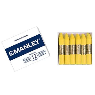 Image of Manley 422145 Box of 12 Crayons Nº4, Yellow