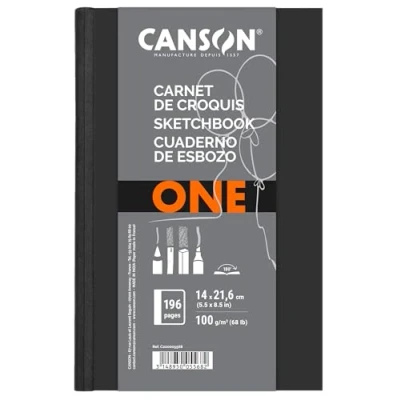 Image of Canson Art Book One Notebook with tranchefile Drawing paper 100 sheets 100g 14 x 21,6 cm White