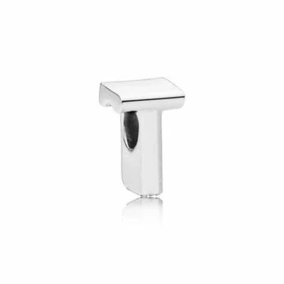 Image of CWOne Designs Sterling Silver Letter Aphabet Charm For Pandora Bracelets Women (T)