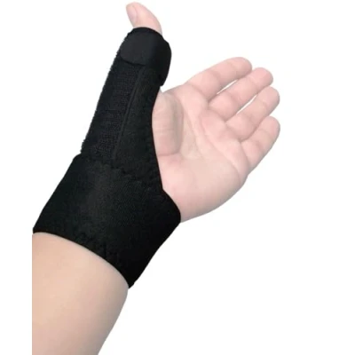 Image of LTG PRO® Neoprene Thumb Support Splint CMC Spica Brace Wrist Hand Strain Sprains (Black)