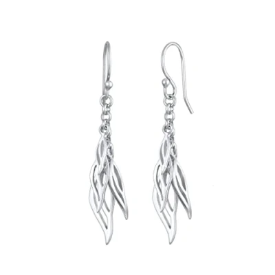 Image of Elli Leaf Women Silver Dangle and Drop Earrings 0311480211