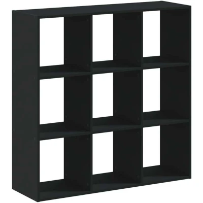 Image of vidaXL Bookcase Black 102x32x102 cm Engineered Wood