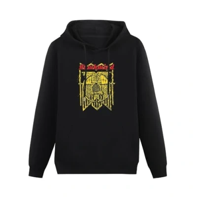 Image of Hawkwind Doremi Gold Print Long Sleeve Mens Hoody With Pocket Sweatershirt, Hoodie Size L