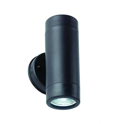 Image of Icarus Outdoor Lights Mains Powered Dimmable Security GU10 LED Up Down Black Wall IP44 Weatherproof