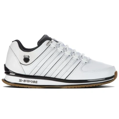 Image of K Swiss Men&#039;s Rinzler Sneaker, White Black Gum, 9.5 UK