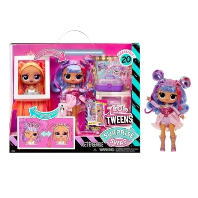 Image of L.O.L. Surprise Tweens Swap Series Buns 2 Braids Bailey Fashion Doll with 20+ Surprises Including Styling Head and Fabulous Fashions Accessories Great for Kids Ages 4+