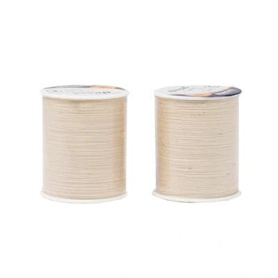 Image of Korbond 320m Sewing Thread 2 x 160m Spools Cream Polyester Hand and Machine