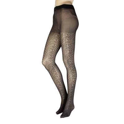 Image of Women&#039;s 1 Pair Charnos Animal Mesh Tights Grey S M