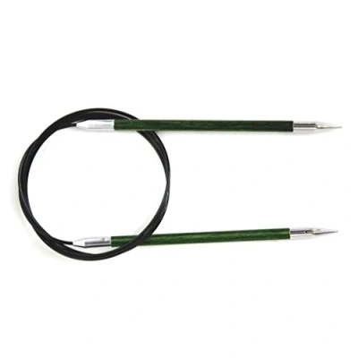 Image of KnitPro Royale: Knitting Pins: Circular: Fixed: 60cm x 5.50mm, Birchwood, brass, Multi Colour, 5.5mm