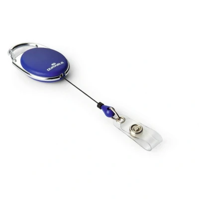 Image of Durable Badge Reel STYLE in Blue Pack of 10 Ideal for Securely Holding Name Badges, Security Passes, Key Fobes, etc.