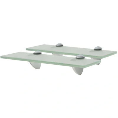 Image of vidaXL Floating Shelves 2 pcs Glass 30x10 cm 8 mm