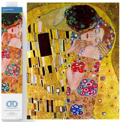 Image of Diamond Dotz The Kiss by Klimt Embroidery Facet Art Craft Kit,55.9x71.12cm