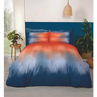 Image of Rapport Home Ombré Spice &amp; Blue Single Duvet Cover Set