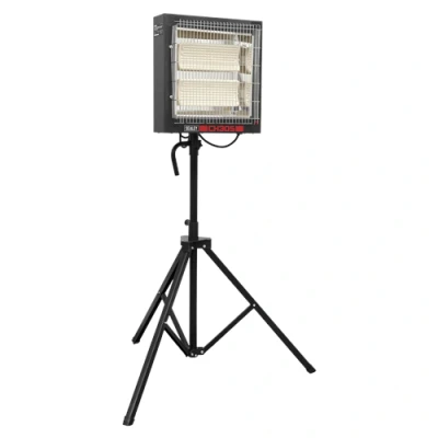 Image of Sealey Ceramic Heater with Telescopic Tripod Stand 1.4/2.8kW 230V