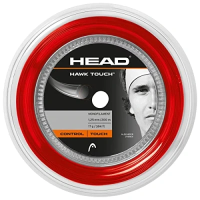 Image of HEAD Unisex Adult Hawk Touch Roll 120 Tennis String, Adults, 281214 16 RD, red,