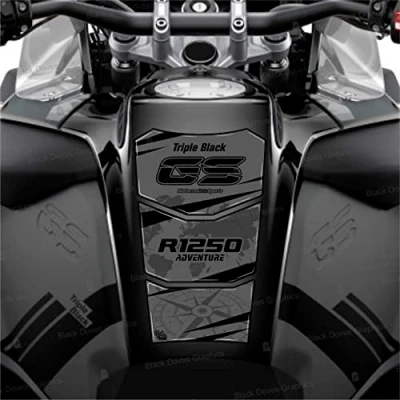 Image of Tank Protector 3D Compatible with/Replacement for BMW Motorrad R 1250 GS ADVENTURE 2021 Triple Black Pad