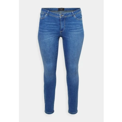 Image of VERO MODA CURVE Women&#039;s Vmfanya Slim Jeans Vi3312 Ga Cur Noos, Medium Blue (Medium Denim), 46W x 32L