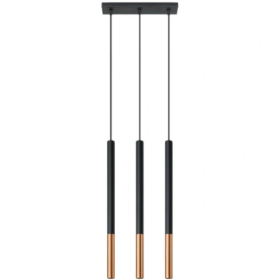 Image of Mozaica Triple Hanging Pendant Light Black, Copper G9