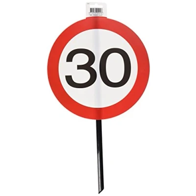 Image of Folat 30th Birthday Traffic Sign Garden 26x52 cm