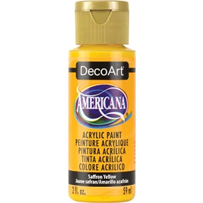 Image of DecoArt Americana Acrylic Multi Purpose Paint, Saffron Yellow