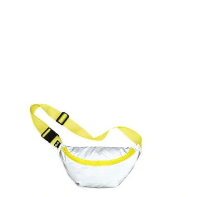 Image of Reflective Neon Yellow Medium Bumbag, silver, BUMBAG