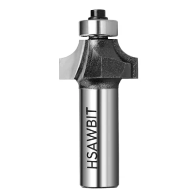 Image of hsawbit Rounded Over Router Cutter Bit, 1/2 Inch Shank, 4.8mm Radius and 9.5mm Cut Length, Roundover Bit Edging