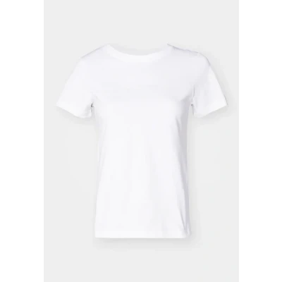 Image of Calvin Klein Jeans Institutional Graphic SLIM TEE Basic Tshirt, Women&#039;s, Size: Large, Bright white