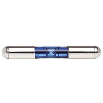 Image of David Van Hagen Mens Spirit Level Tie Slide Silver/Blue