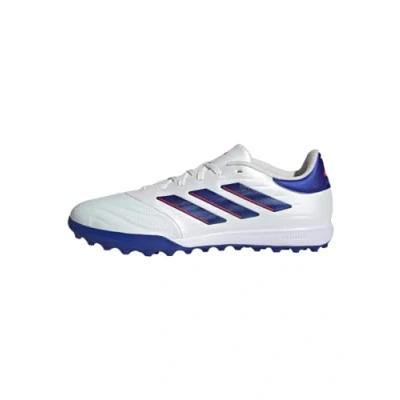 Image of adidas Performance COPA PURE 2.0 League turf Astro trainers, Men&#039;s, Size: 11, Footwear white/lucid blue/solar red Leather/synthetics