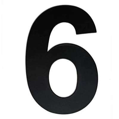 Image of nanlyiau 4in Mailbox Numbers black House number Door Stainless Steel Adhesive Made of solid 304 4in/10cm(6)