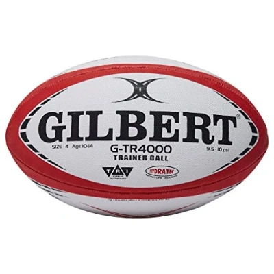 Image of Gilbert G TR4000 Trainer Rugby Ball, White, 4