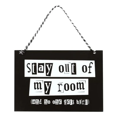 Image of Stay Out of My Room Hanging Sign: Assertive Door Decor