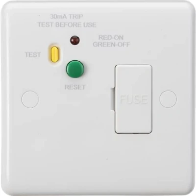 Image of KnightsBridge 13A RCD Protected Fused Spur Unit 30mA (Type A)