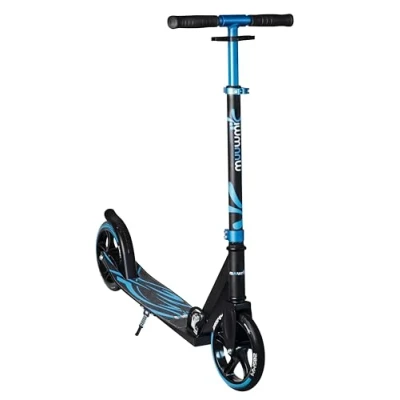 Image of Muuwmi Kick Scooter Adult Kids with XL Deck ABEC 7 Foldable Height Adjustable Safety Reflectors for ages 8 12 Push