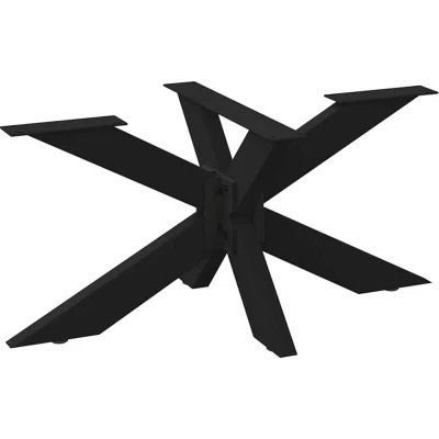 Image of vidaXL Coffee Table Leg Spider Shape Black 98x58x(42 43) cm Steel