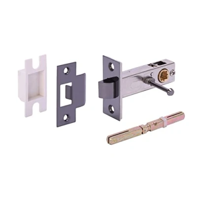 Image of HANDLEZONE® 76mm Privacy Latch, Premium Tubular Catch for Internal Timber Doors Black Nickel
