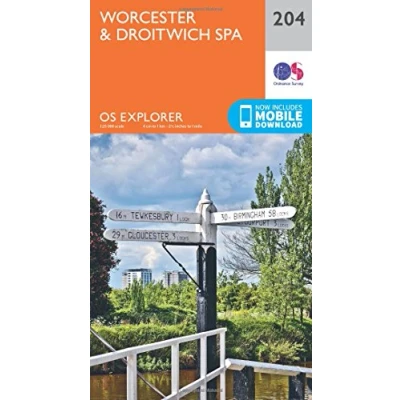 Image of Explorer 204 Worcester &amp; Droitwich Spa Map With Digital Version