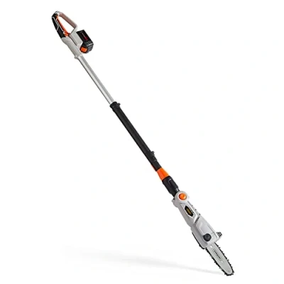 Image of VonHaus Cordless Pole Chainsaw 40V Electric with Battery, Charger and Harness Telescopic Tree Cutter Handheld, Portable, Foam Grip, Adjustable Length, Rotary Cutting, Robust Chain