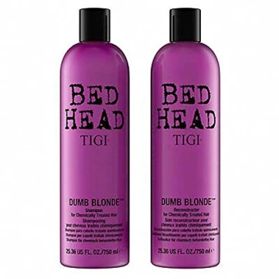 Image of Colour Combat The Dumb Blonde System by TIGI Bed Head Hair Care Tween Set Shampoo 750ml and Conditioner (packaging may vary)