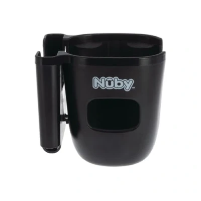 Image of Nuby Pram Phone &amp; Cup Holder Universal Fit Secure Attachment 360 Rotation Adjustable Position